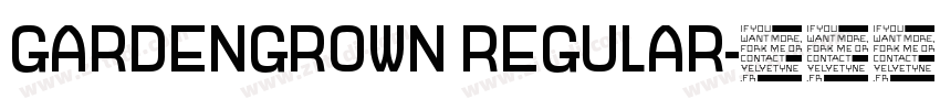 GARDENGROWN REGULAR字体转换